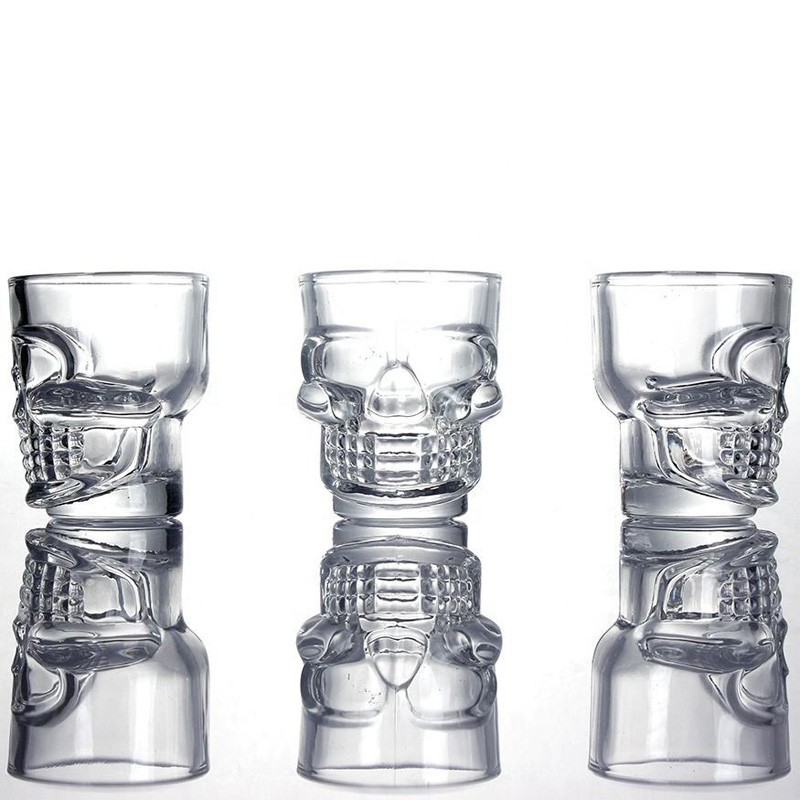 1,5 oz koponya design likőr vodka alkoholos shot üveg