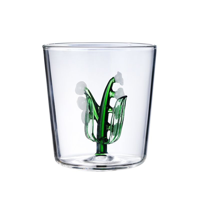 3D orchidealé-csészék átlátszó boroszilikát üveg teáscsészék