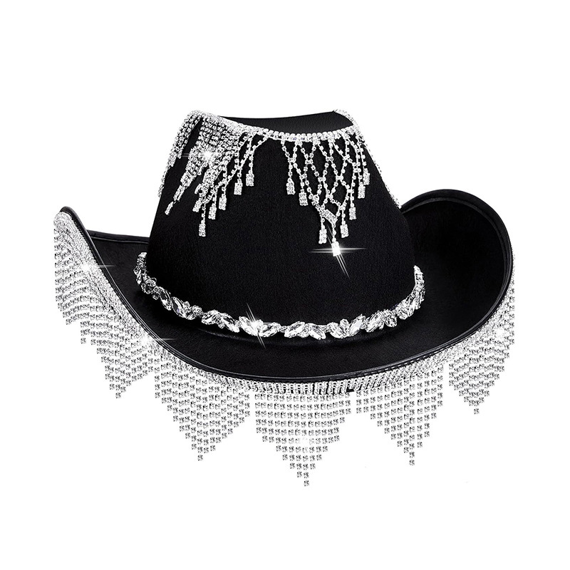 Bling Diamond csillogó Fringe Cowboy Hat