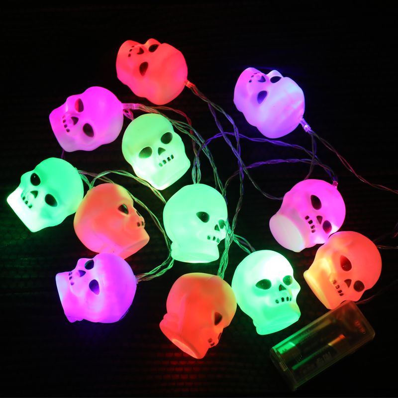 Színes beltéri 30 LED Ghost Halloween fényfüzér