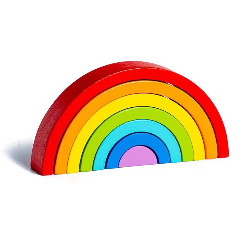 Diy fa szivárványos tekercs játék