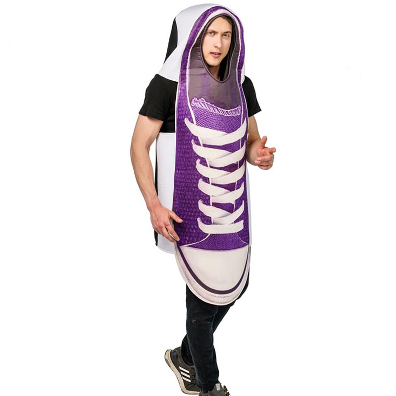 Vicces cipő cosplay lila vászon cipő jelmez