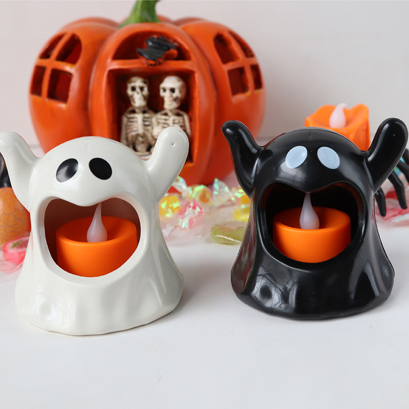Halloween Ghost műanyag tealight gyertyatartó