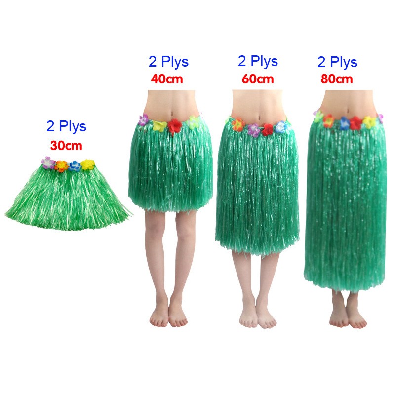 Beach Multi Color 80cm Hawaii Party Fű szoknya jelmez