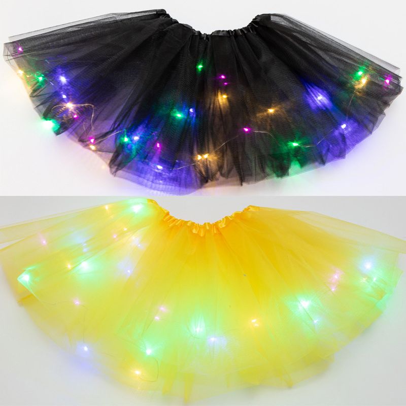 Tutu Skirt Princess báli ruha Tulle Dancewear led Light Ballet