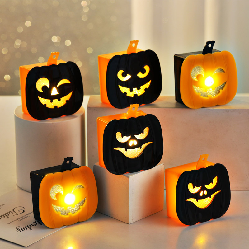 LED teafényes gyertyák Halloween íróasztal dekoráció