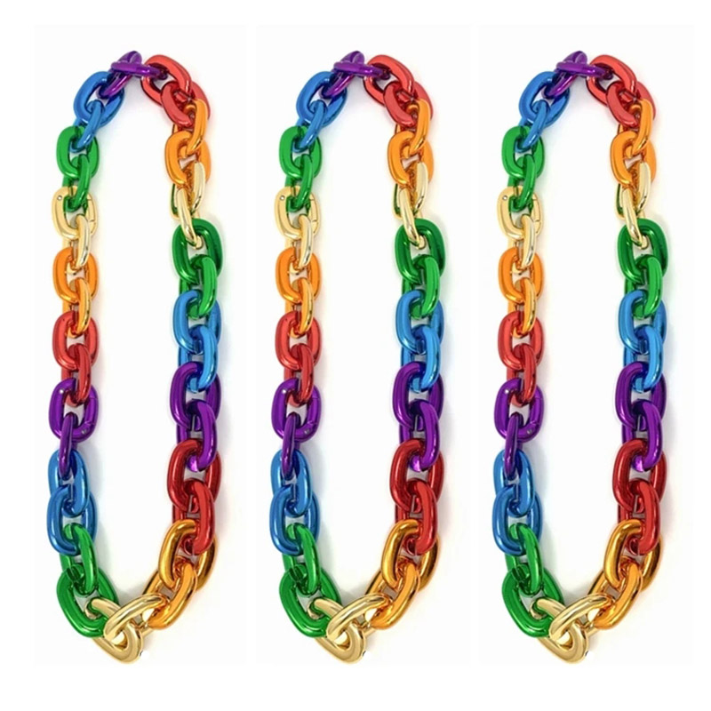 Fémes Rainbow Chain Link nyaklánc