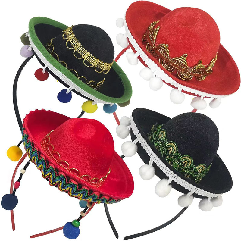 Mini karimás kalap Mexikói Fun Fiesta Hat