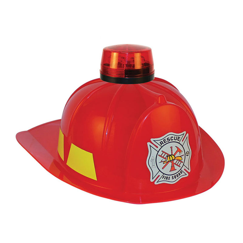 Plastic Toy Small Fire Hat tűzoltó sisak LED lámpával