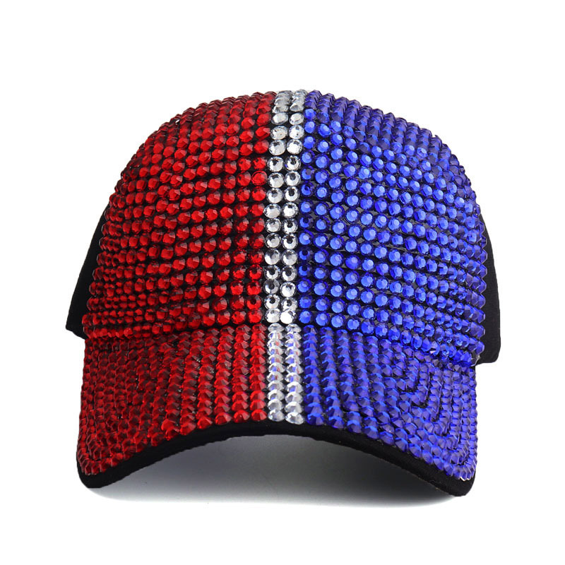 Strasszos kalapok Légáteresztő baseball Bling Diamond Snapback sapkák