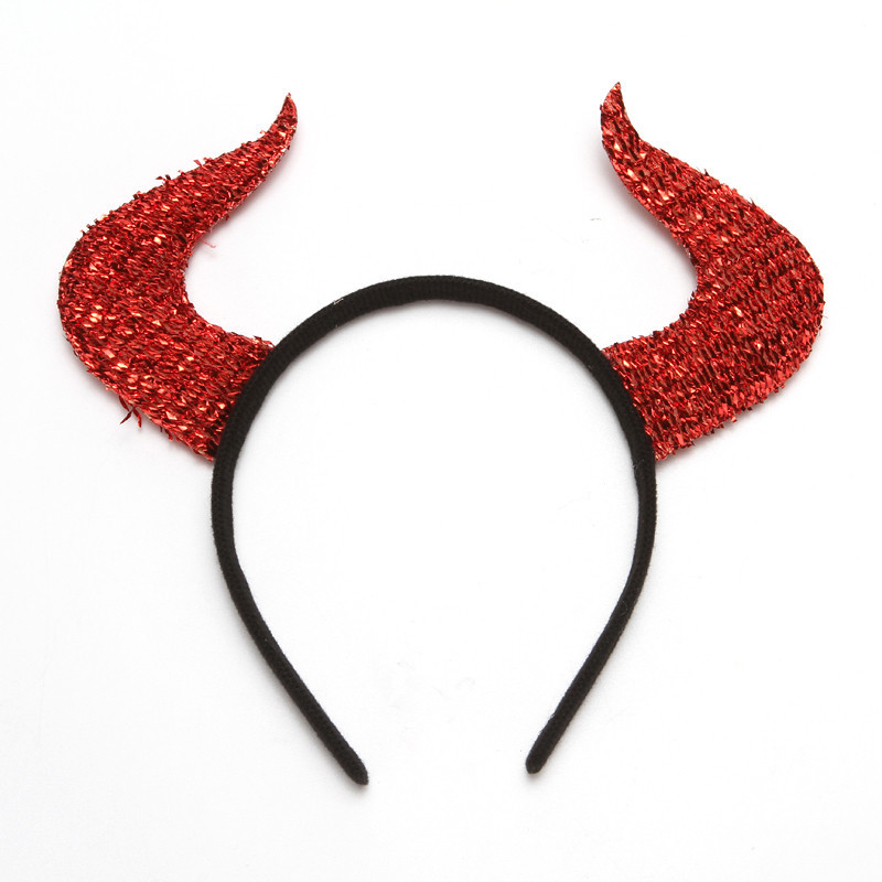 Fejdísz Red Devil Headband Horn Trident fejpánt szett