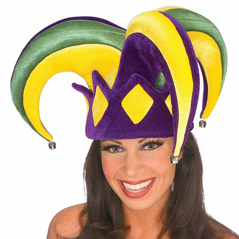 Velencei Mardi Gras Giant Jester Hat Party sapka