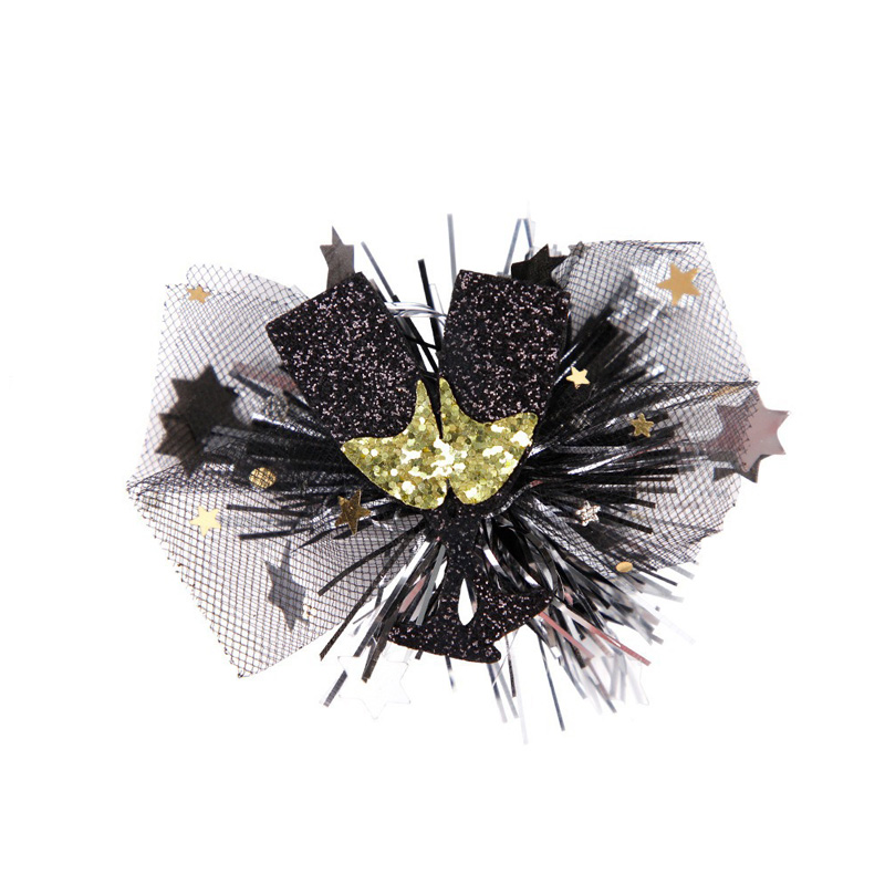 Vintage Black Gold Duckbill Party Hat Hajklip