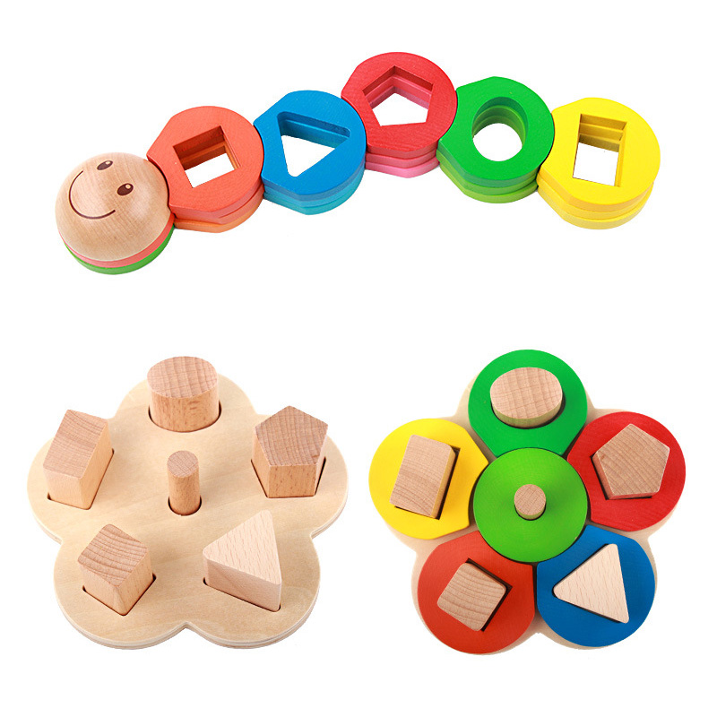 Fa kastély puzzle virágok alakja alakító játékok